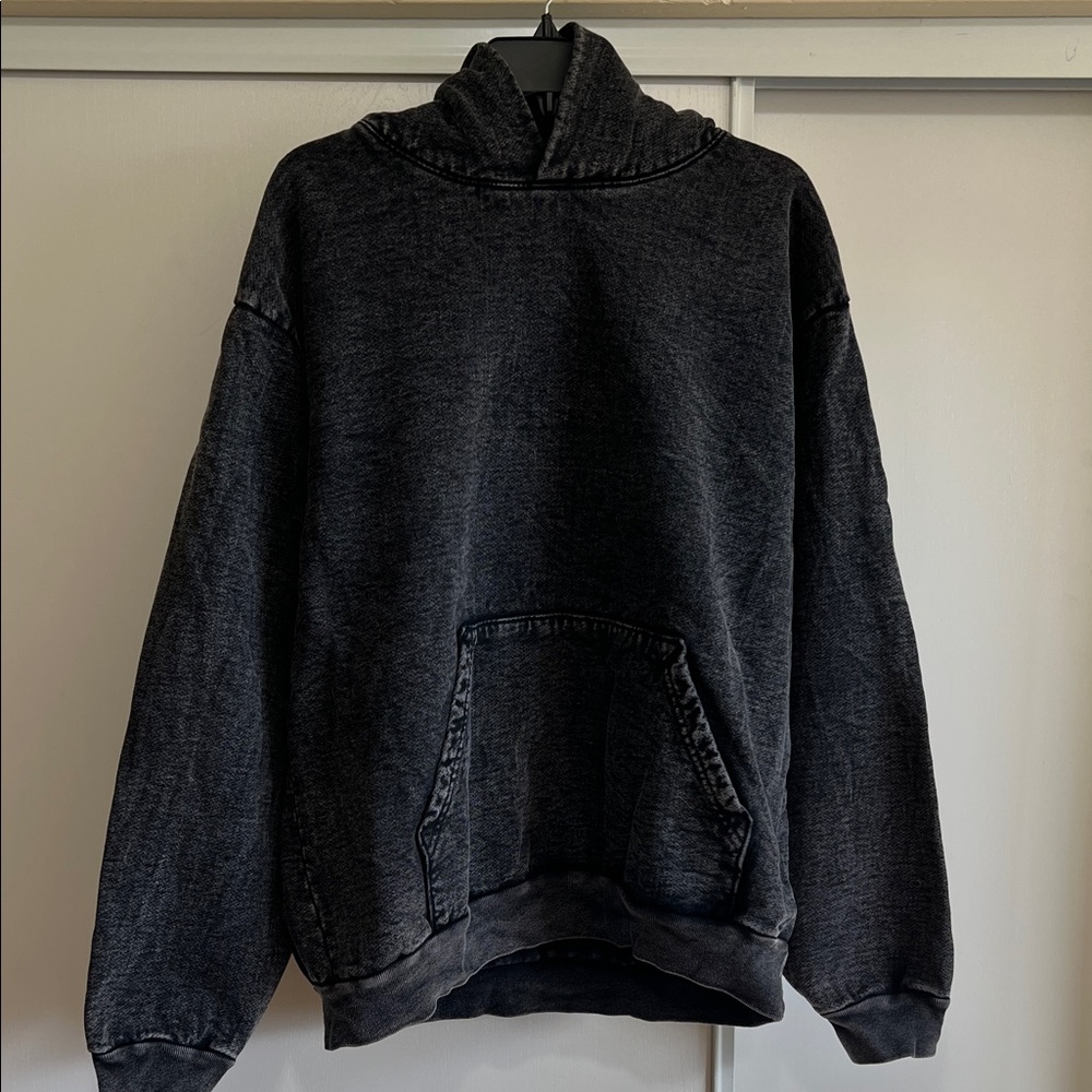 Los Angeles Apparel Charcoal Hoodie Mineral Wash Size L